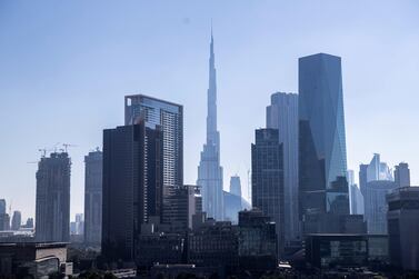 The skyline of Dubai and Burj Khalifa. Reem Mohammed/The National