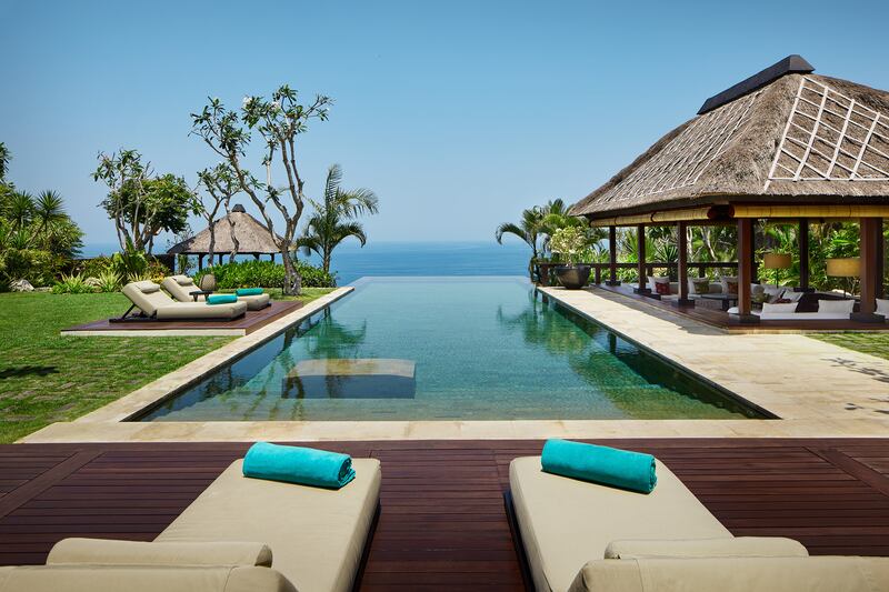 Villas have private pool terraces