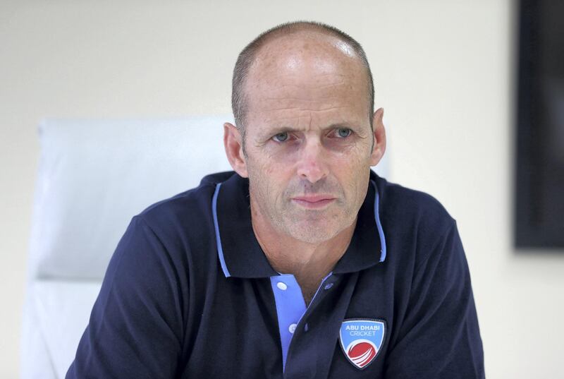 ABU DHABI , UNITED ARAB EMIRATES , MAY 8 – 2018 :- Gary Kirsten, former South African batsman and India’s World Cup Winning coach during the media round table conference held at Zayed Cricket Stadium in Abu Dhabi.  ( Pawan Singh / The National )  For Sports. Story by Amith