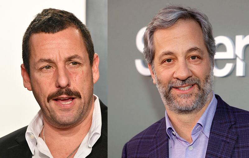 Comic actor Adam Sandler and director Judd Apatow lived together in LA before Sandler moved to New York to join the cast of 'Saturday Night Live'. AFP