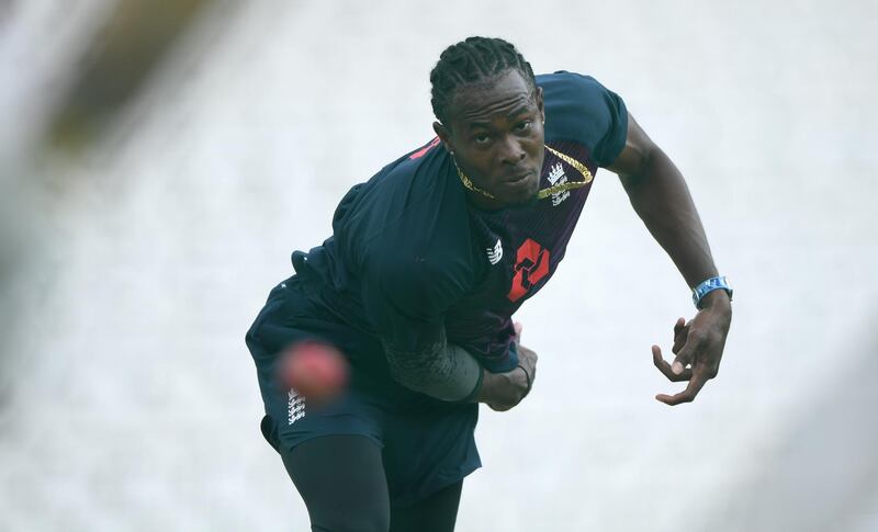 Jofra Archer bowling  in the nets ahead of the fourth Test  against South Africa in Johannesburg on January 23. Getty