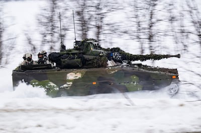 Soldiers of the Finnish-Swedish Division carry out military exercises close to the Russian border. AFP