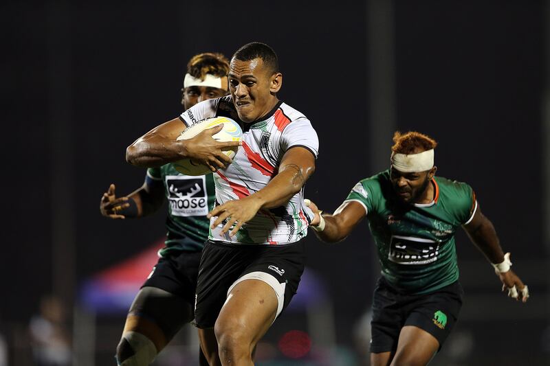 UAE against Sri Lanka during the Dialog Asia Rugby Sevens Series in Dubai.