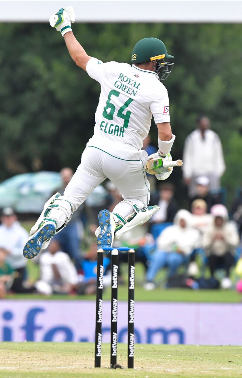 Dean Elgar of South Africa celebrates his 100. Gallo Images