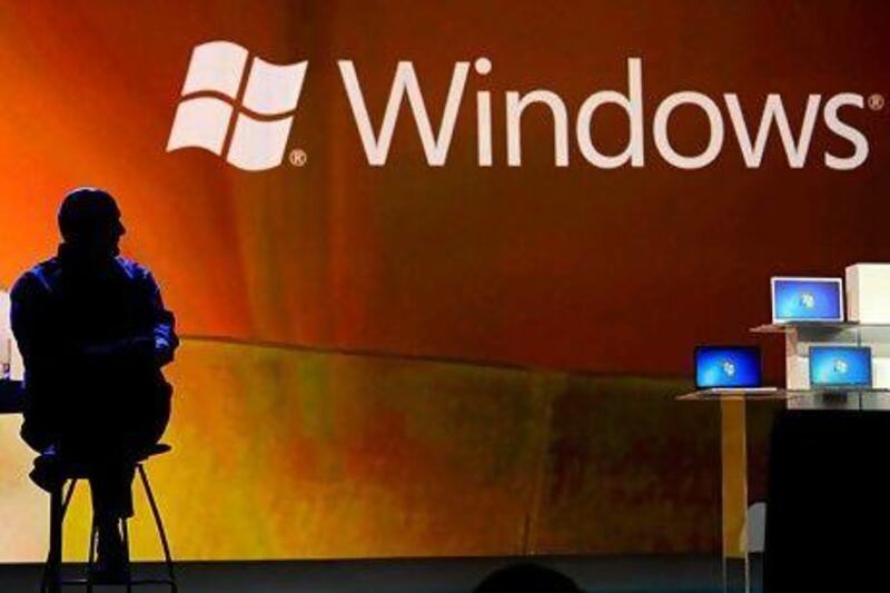 The research company Forrester is bullish about Windows 8. Above, Steve Ballmer, Microsoft's chief executive, at the International Consumer Electronics Show in Las Vegas this year. Kevork Djansezian / Getty Images /AFP