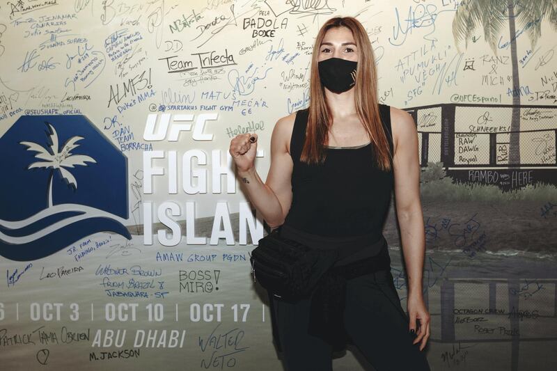 Irene Aldana is on UFC Fight Island ready for her match-up with Holly Holm. Courtesy DCT Abu Dhabi