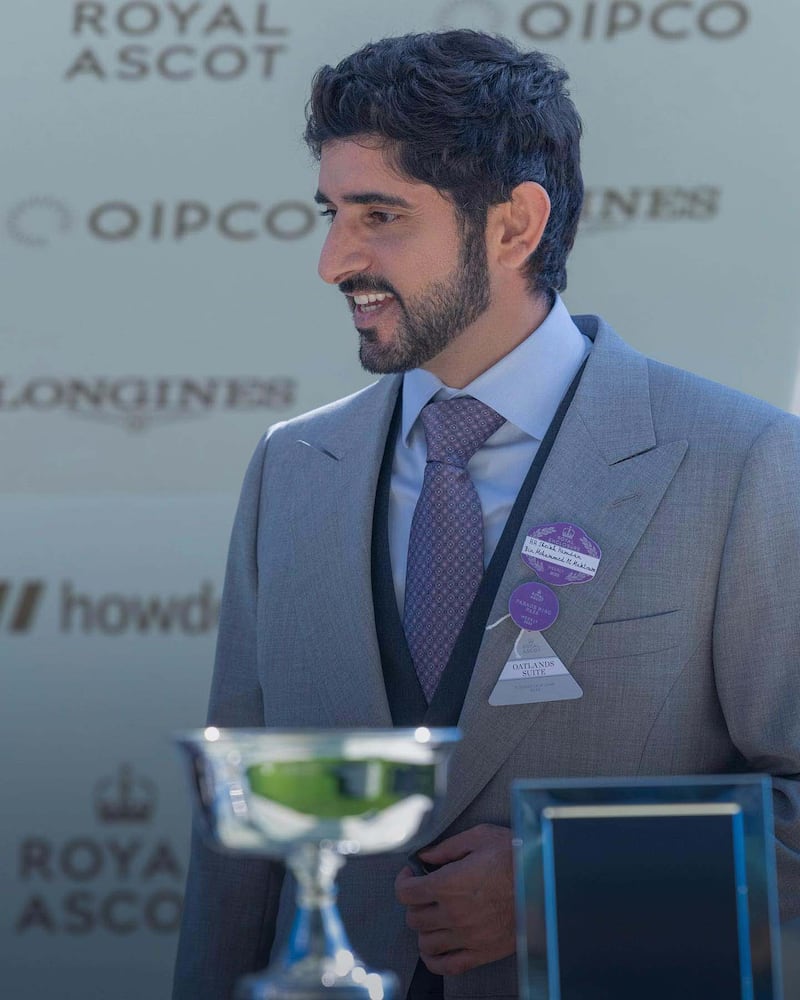 Sheikh Hamdan bin Mohammed at Ascot Racecourse. 