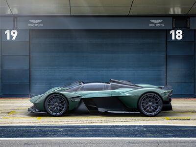 Aston Valkyrie Spider boasts a topless format and front-hinged scissor doors