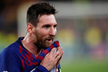 Lionel Messi scored his 599th and 600th club goals for Barcelona in a 3-0 win over Liverpool in Wednesday night's Champions League semi-final first leg at Camp Nou. Reuters