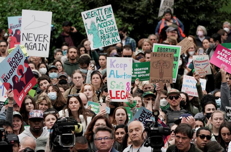 People participate in a protest in Foley Square, in New York City, New York, New York. Reuters