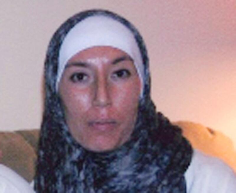 This 2012 photo released by the Department of Justice shows Monica Elfriede Witt.  The Justice Department on Wednesday announced an indictment against Monica Elfriede Witt, who defected to Iran in 2013 and is currently at-large. (Department of Justice via AP)