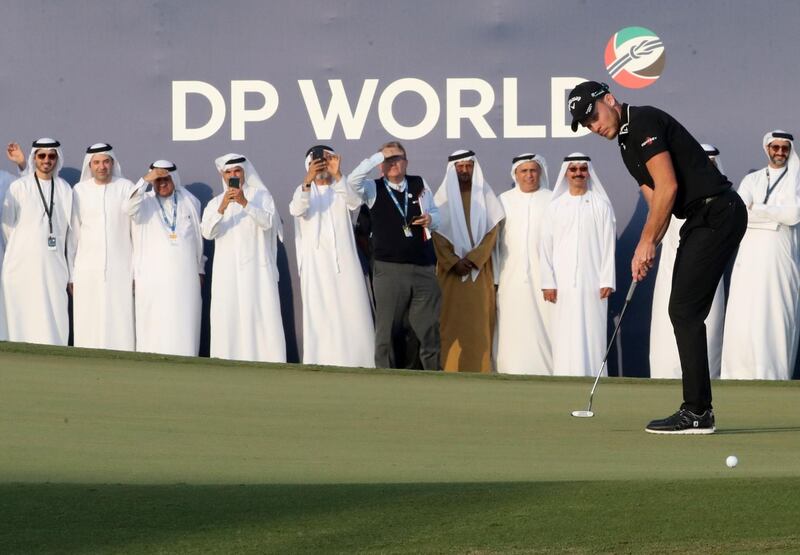 Danny Willett of England plays a shot during day four of the DP World Tour Championship at Jumeirah Golf Estates golf course in Dubai. AFP