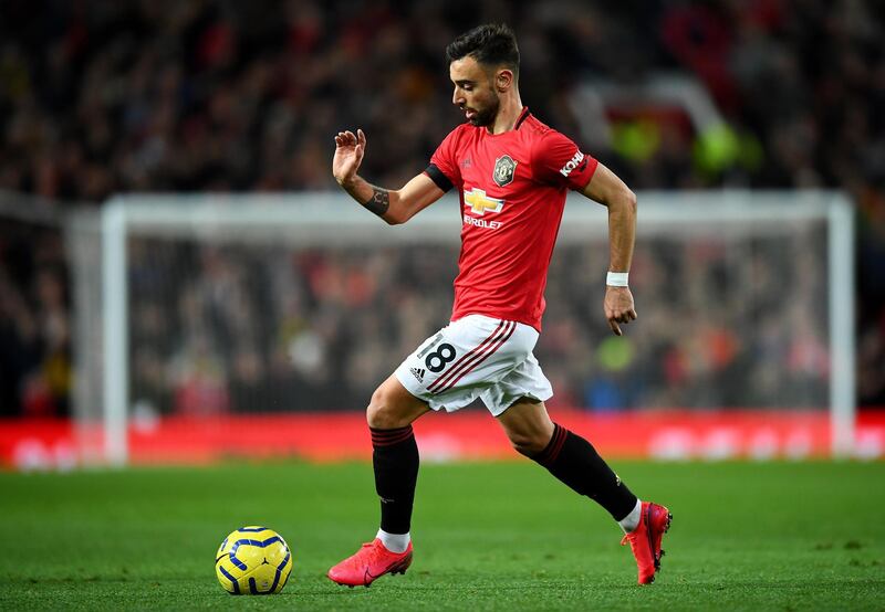 Bruno Fernandes of Manchester United in action. Getty Images