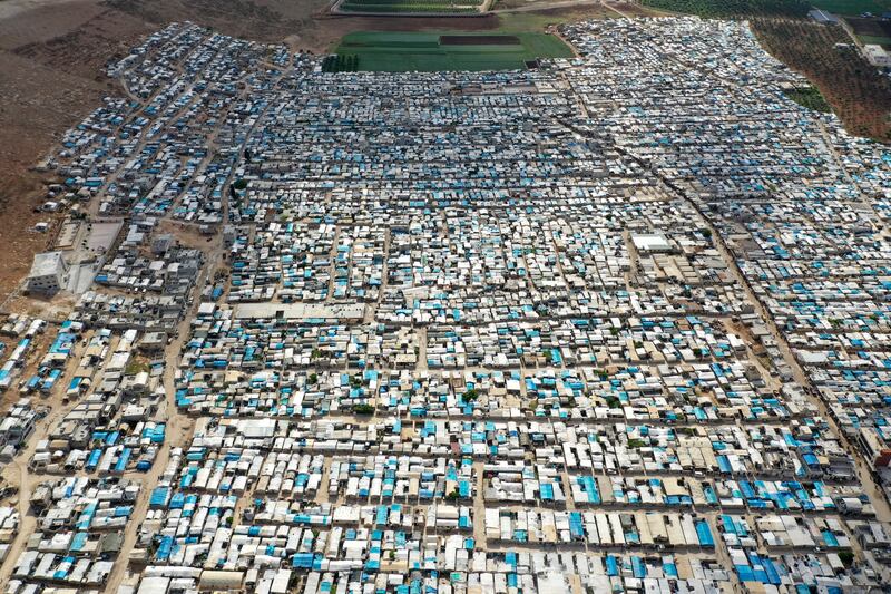 Qah refugee camp in Idlib, Syria. There is increasing clamour for an extension of aid delivery to those in need in the north-east of the country. EPA