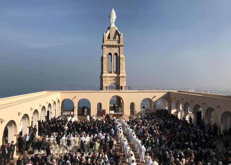 Faithful attend the beatification ceremony for seven monks and twelve clergy, who were killed in Algeria’s civil war, at the Notre Dame de Santa Cruz in the city of Oran. Reuters