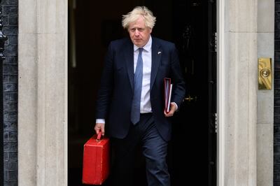 Britain's Prime Minister Boris Johnson leaving number 10, Downing Street on May 26, 2022. Westminster is still unsettled after the publication of the Sue Gray report into the 'Partygate' allegations. Getty Images