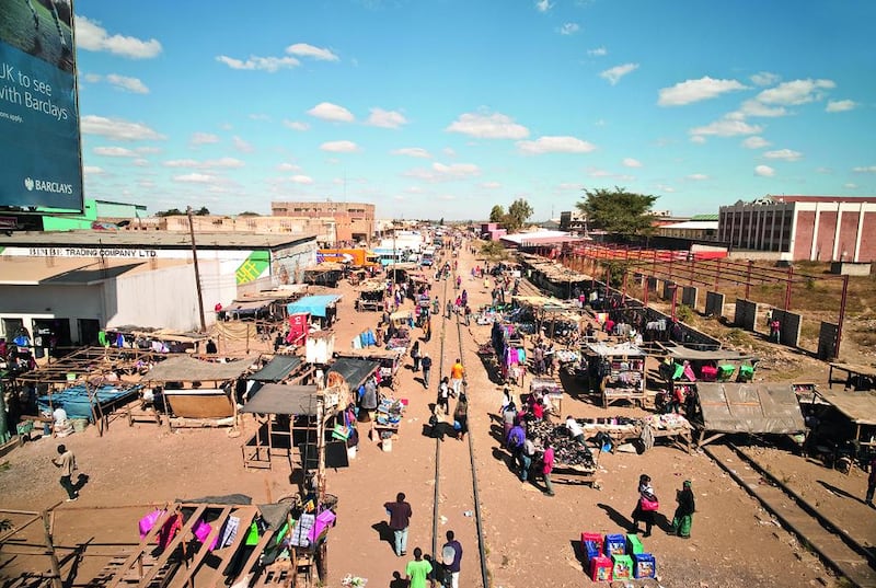An outdoor market in Lusaka. Visitors can find all kinds of wares in the city’s numerous markets, including second-hand clothes. iStockphoto.com