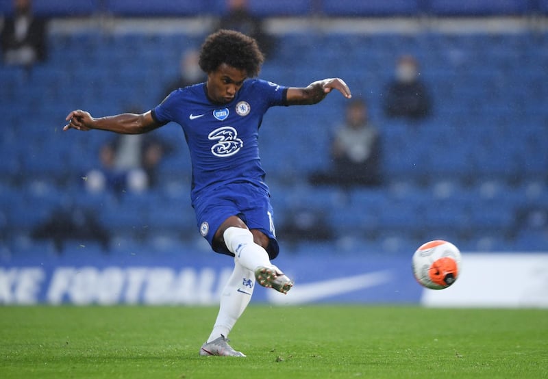 Willian - 8: Converted from the spot for a career-best 11 goals in a season. Chelsea would be mad to not tie the Brazilian to a long-term contract in this sort of form. EPA
