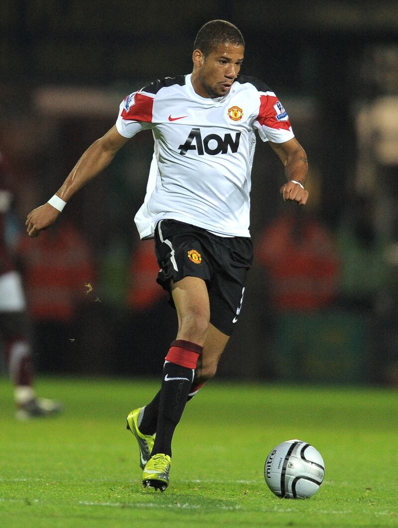 Manchester United's Portugese midfielder Bebe controls the ball during the Carling cup football match against Scunthorpe United at Glanford Park in Scunthprpe, England on September 22, 2010. AFP PHOTO/ANDREW YATES. FOR  EDITORIAL USE Additional licence required for any commercial/promotional use or use on TV or internet (except identical online version of newspaper) of Premier League/Football League photos. Tel DManchataCo +44 207 2981656. Do not alter/modify photo (Photo by ANDREW YATES / AFP)