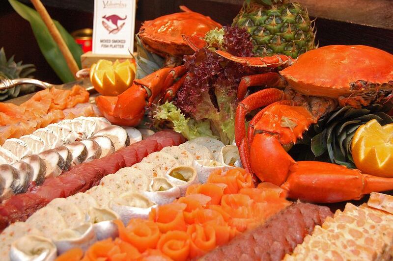 The seafood selection at Yalumba Restaurant at Le Méridien Dubai Hotel. Courtesy Le Méridien Dubai Hotel + Conference Centre