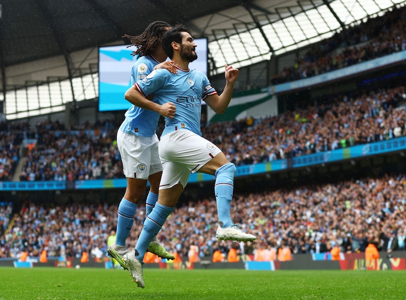 CM: Ilkay Gundogan (Manchester City). Scored both goals as Manchester City won their 10th game in a row with a 2-1 win over Leeds to take control of the title race. Could’ve had a hat-trick but missed his penalty. Reuters