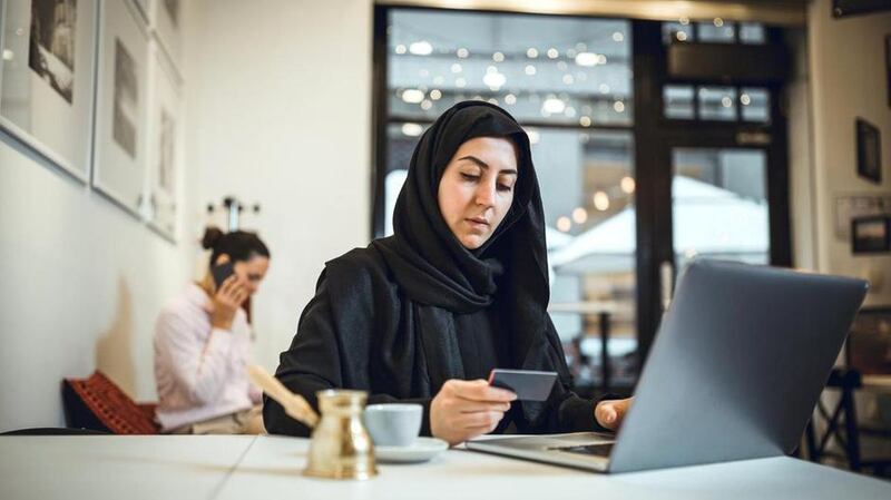 The Gulf region witnessed a 214 per cent year-on-year increase in cross-border online sales by June last year. Getty