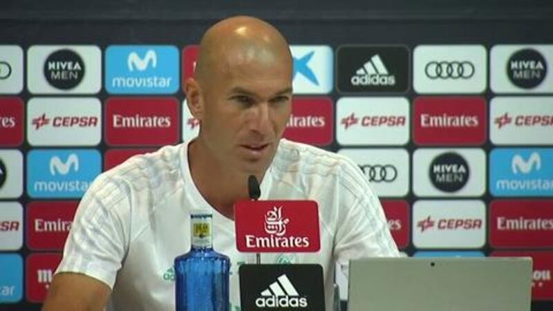 Real Madrid manager Zinedine Zidane during a press conference to speak about the Primera Liga match against Valencia. Reuters