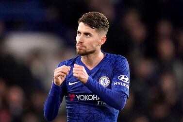 Chelsea midfielder Jorginho has been keeping in shape from home. PA 