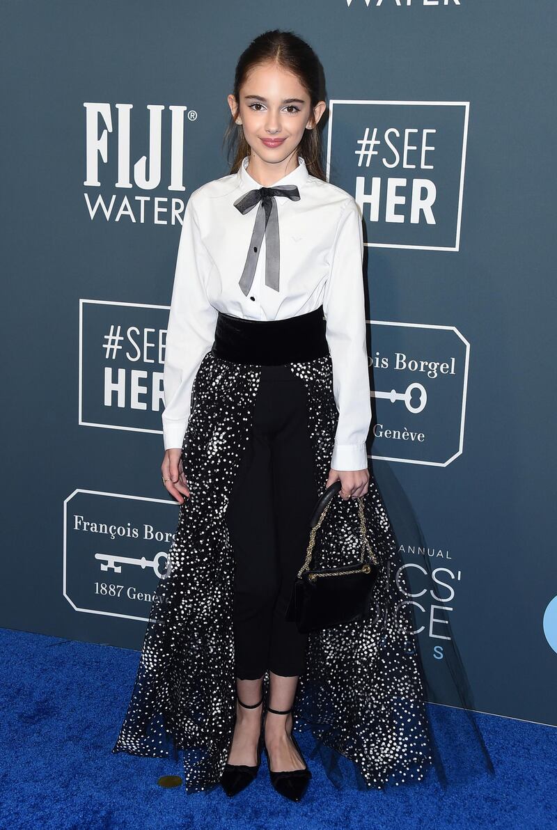 Julia Butters arrives at the 25th annual Critics' Choice Awards on Sunday, January 12, 2020. AP