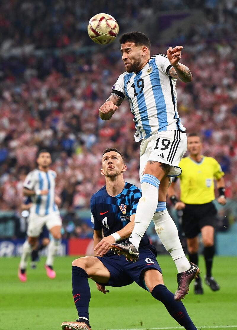 Nicolas Otamendi - 8. The old master, the foil to the younger Romero, he took a ball to the face in a Croatia attack. Argentina only had 40 per cent of possession, but let Croatia play in front of their defence. EPA