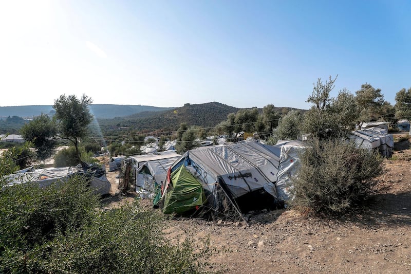 Marmaro, Mytilene, Greece, September 12,2018.  The Moria "Open" refugee camp.  The Moria camp tents are sectioned in a terrace like manner on the side of a  hill.
Victor Besa/The National
Section:  WO
Reporter:  Anna Zacharias