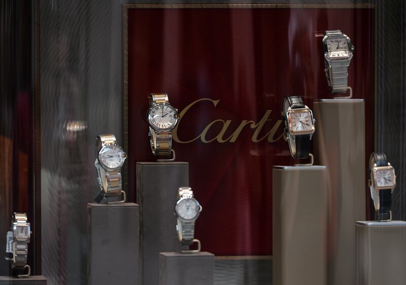 Cartier watches in a shop window in Dublin. Getty Images