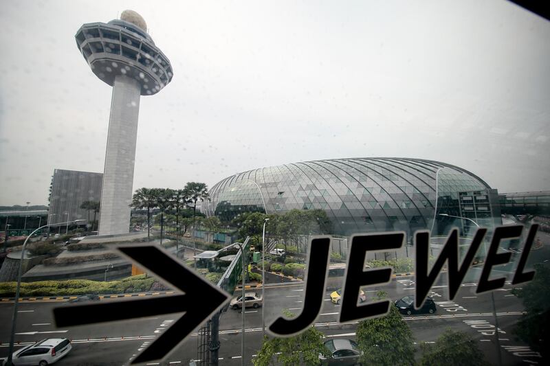 The control tower of Changi Airport. EPA