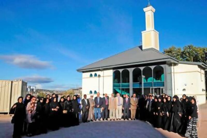 Opening of the Al Maktoum mosque in Dundee, Scotland. The mosque was built at the expense of Sheikh Hamdan bin Rashid. (Photo courtesy of Wam)