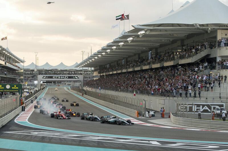 Abu Dhabi, United Arab Emirates, November 26, 2017:   Abu Dhabi Formula One Grand Prix at Yas Marina Circuit in Abu Dhabi on November 26, 2017. Christopher Pike / The National

Reporter: John McAuley, Graham Caygill
Section: Sport