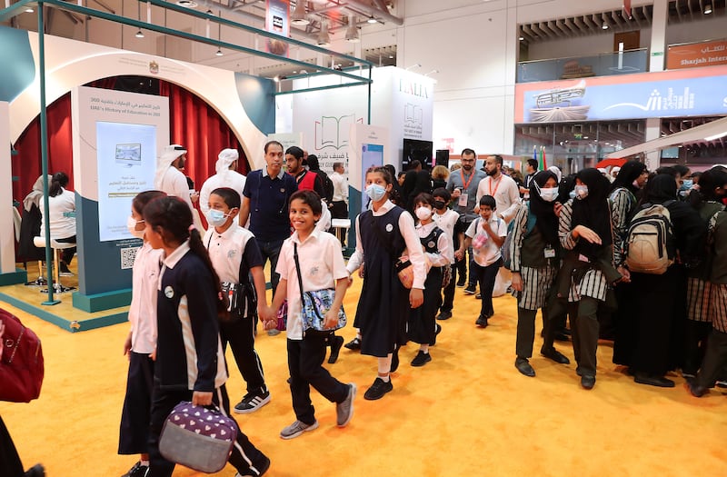 The first day of the Sharjah International Book Fair, at Expo Centre. Pawan Singh / The National   