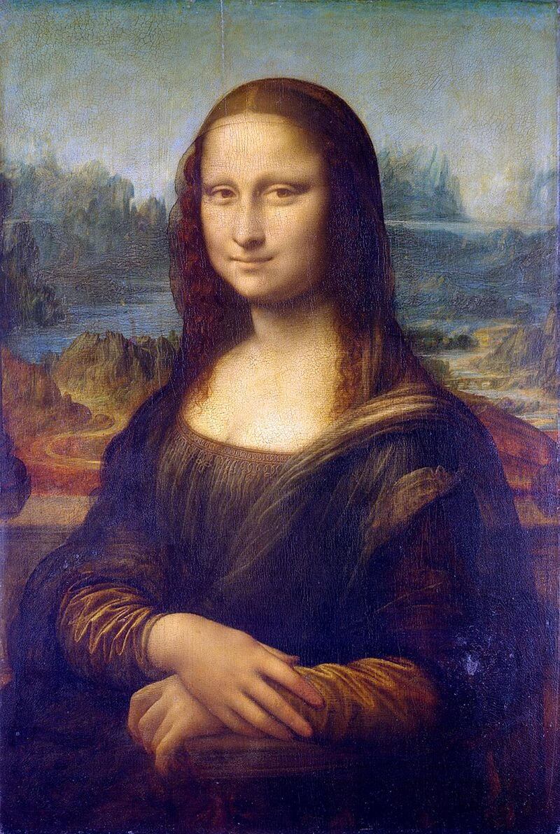 The Mona Lisa (1503-06) is a popular half-length portrait painting and is one of the most valuable paintings in the world. The painting is thought to be a portrait of Lisa Gherardini, an Italian noblewoman. It is housed in the Louvre in Paris, France. 