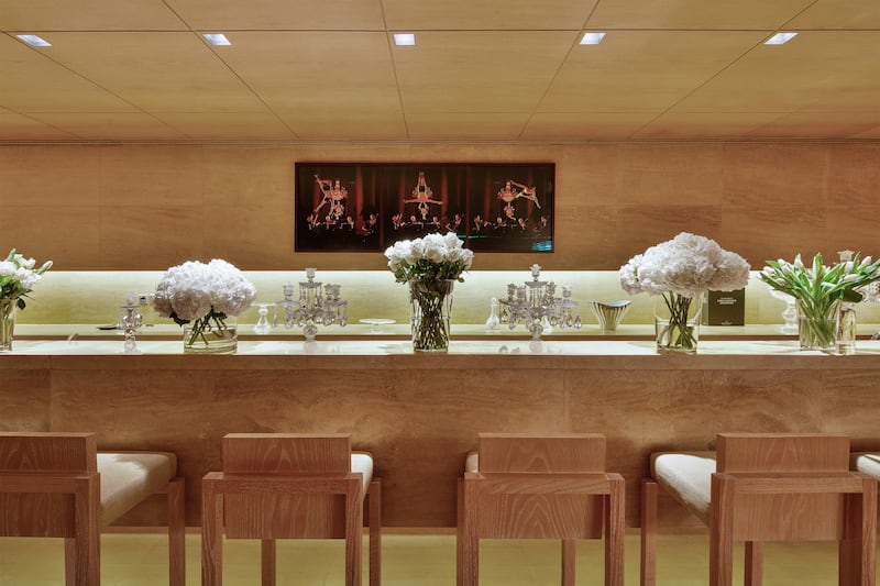 Take a seat at the sleek private bar