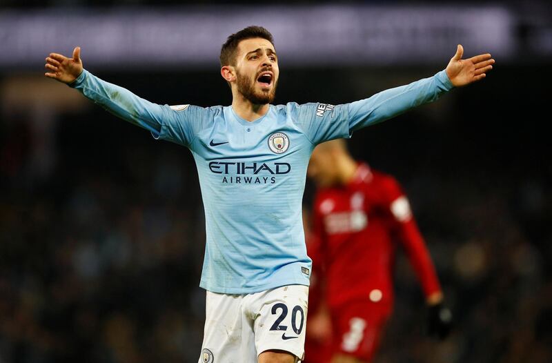 Right midfield: Bernardo Silva (Manchester City) – Man of the match in the defeat of Liverpool, the excellent Portuguese also set up a goal against Southampton and scored at Leicester. Action Images via Reuters/Jason Cairnduff