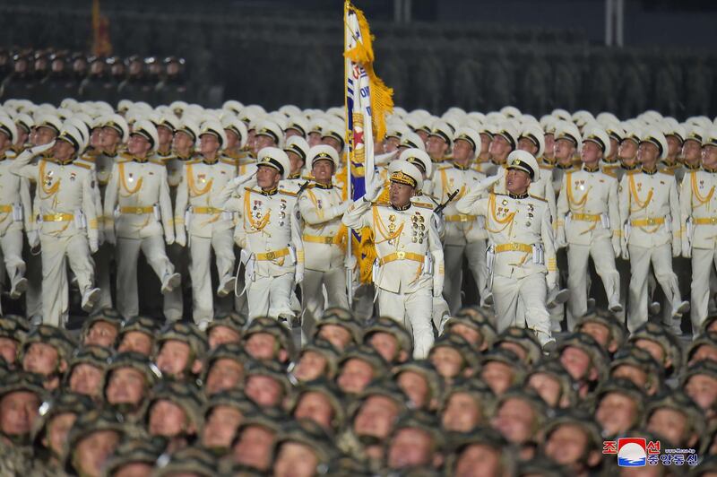 A military parade celebrates the 8th Congress of the Workers' Party of Korea (WPK) in Pyongyang. KCNA / AFP