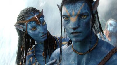 Neytiri, voiced by Zoe Saldana, and Jake Sully, voiced by Sam Worthington, in 'Avatar'. Photo: 20th Century Fox