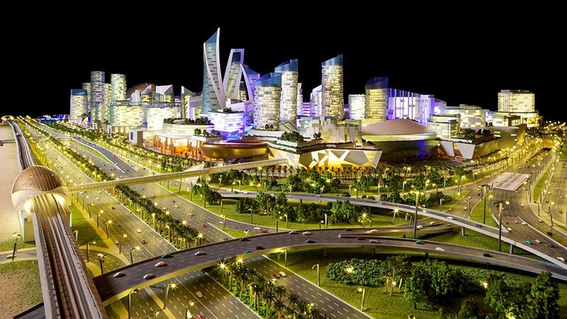 Above, a rendering of the Mall of the World, which will encompass an 8 million square foot mall connected to a theme park, 100 hotels and serviced apartment buildings with 20,000 rooms. Courtesy Dubai Holding