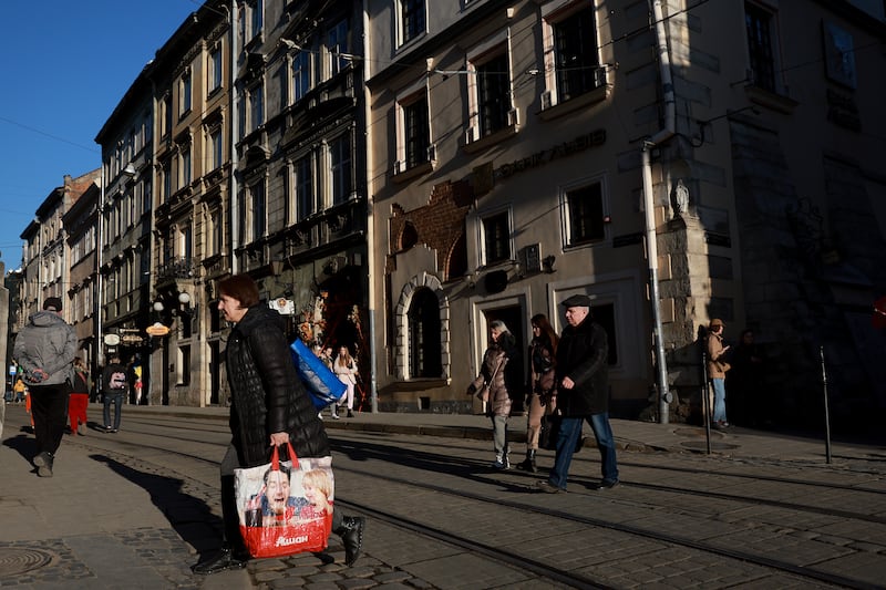 Lviv was hit by a series of powerful Russian strikes in April 2022. Getty Images