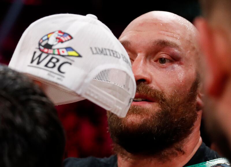 Tyson Fury after winning the fight against Deontay Wilder. Reuters