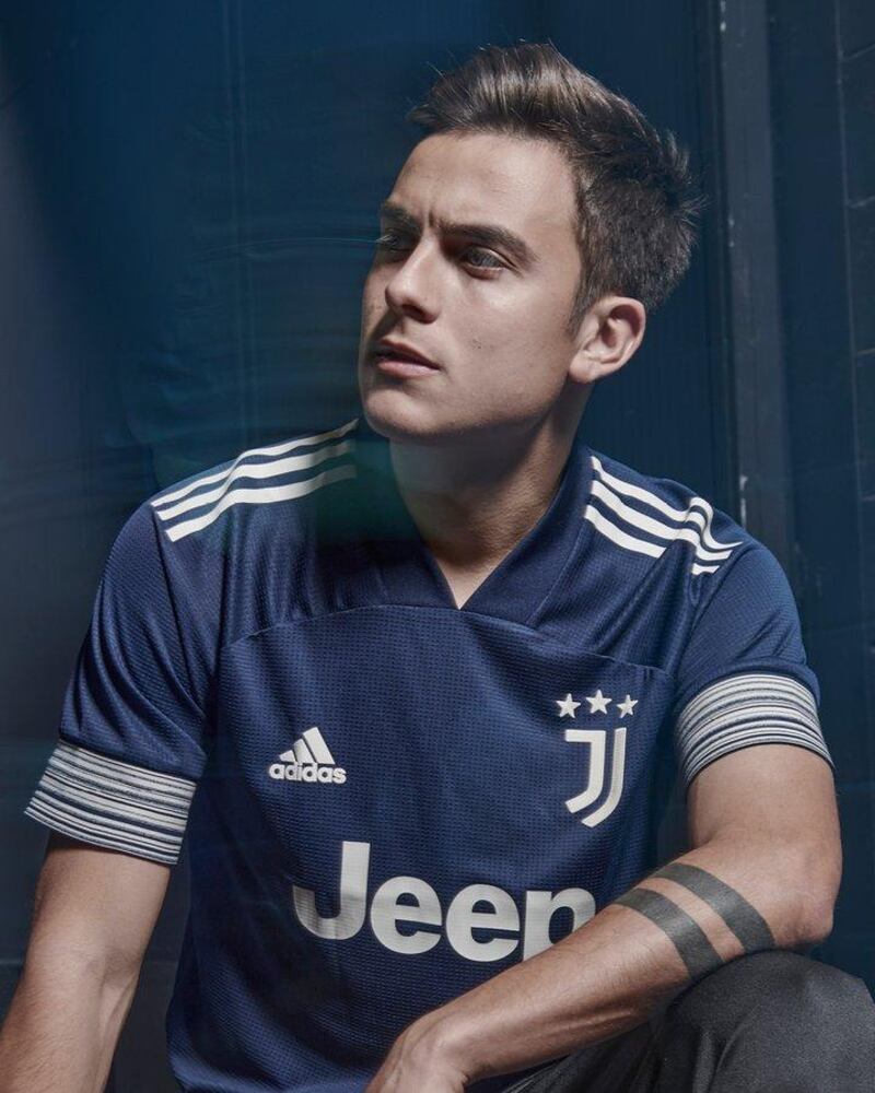 Juventus' away jersey for the 2020/21 season is a classy deep blue. Courtesy adidas Football Twitter /  @adidasfootball