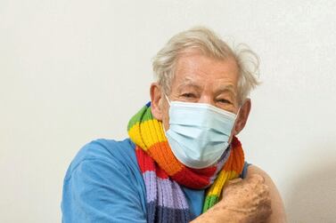 Sir Ian McKellen say he is feeling 'euphoric' after getting the Covid-19 vaccine. Reuters 