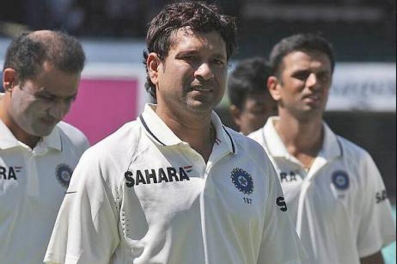 Virender Sehwag, left, Sachin Tendulkar, centre, and Rahul Dravid have been India's best batsmen for over a decade.