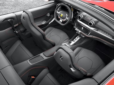 A 26-centimetre screen looks after the infotainment duties. Courtesy Ferrari