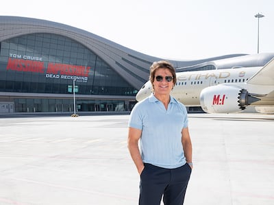 Cruise brought star power to the soon-to-open terminal. Photo: Abu Dhabi Media office