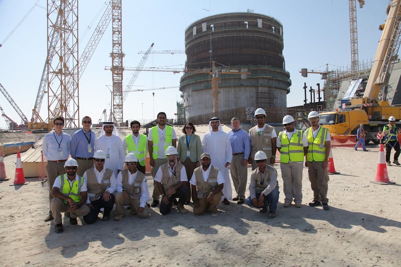 Kristine Svinicki, head of the US Nuclear Regulatory Commission, toured the Barakah site in November 2013. Photo: Enec